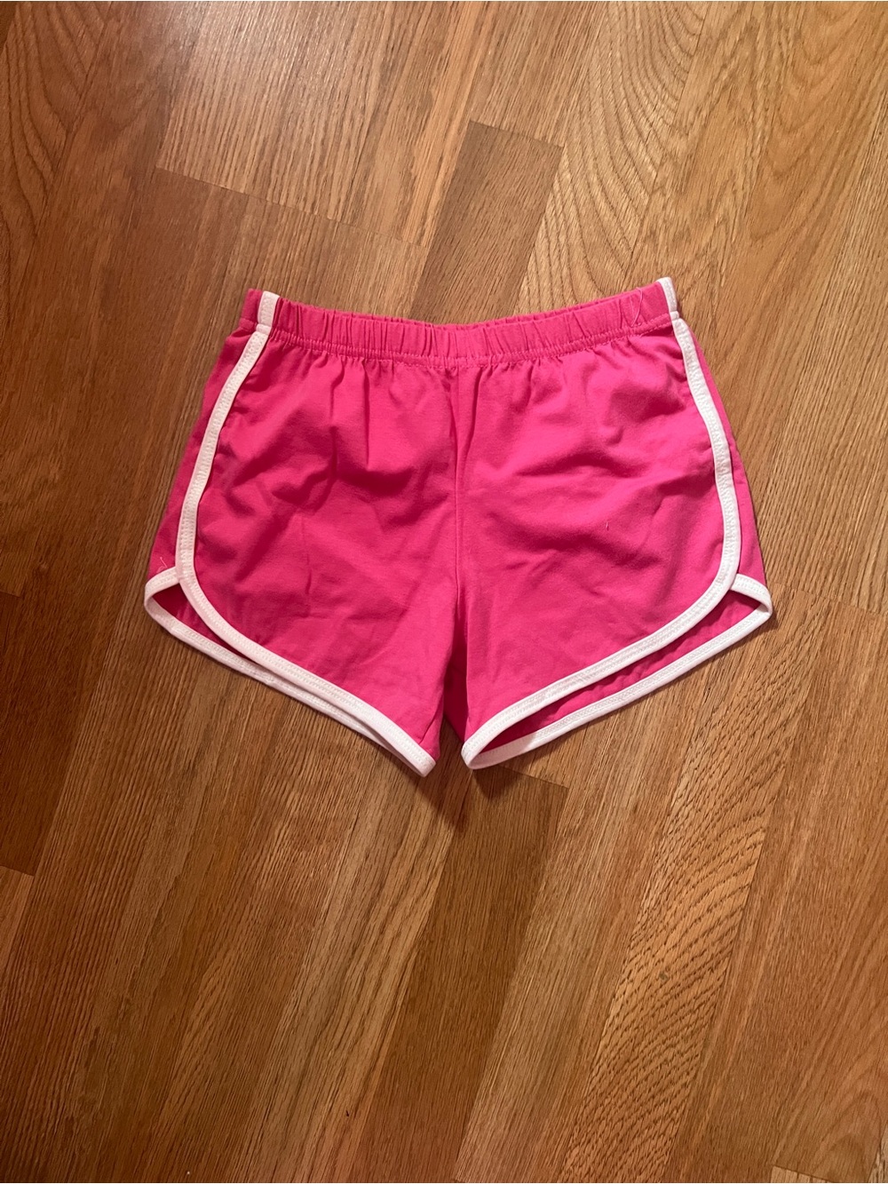 Pink Women’s Athletic Shorts with White Trim